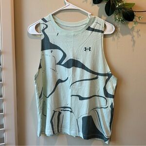 Under Armour Abstract Design Tank in Light Green and Dark